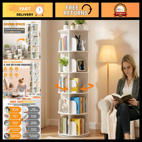 Torretta libreria girevole 5 - girevole, a